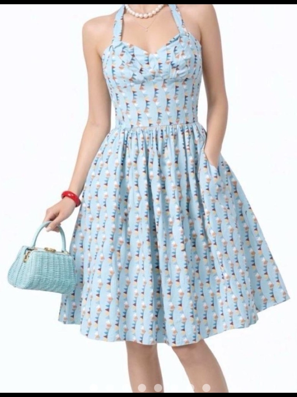 Rockabilly Pinup Myrtlewood Blue Dress